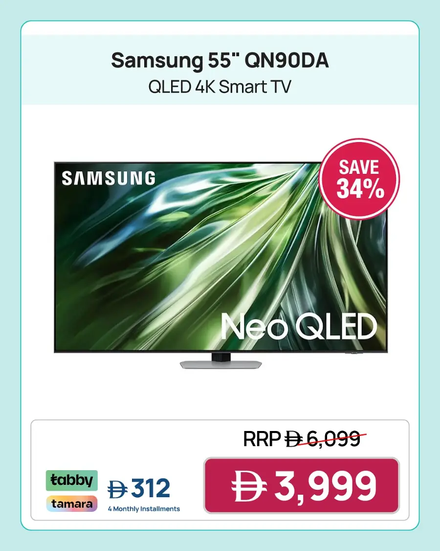 Samsung TVs with up to 50% OFF In Jumbo Electronics Abu Dhabi