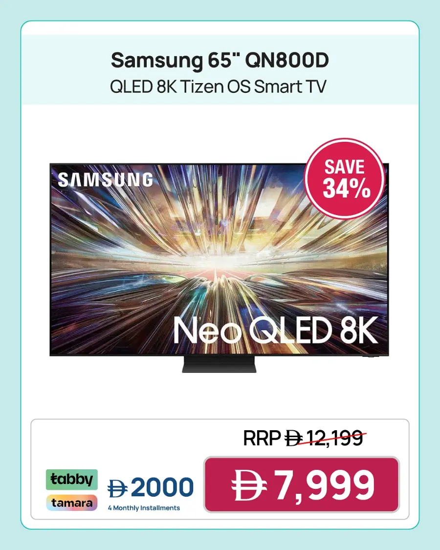 Samsung TVs with up to 50% OFF In Jumbo Electronics Abu Dhabi