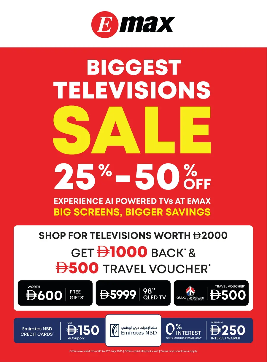Biggest Appliances SALE: 25%–50% OFF In Emax Dubai
