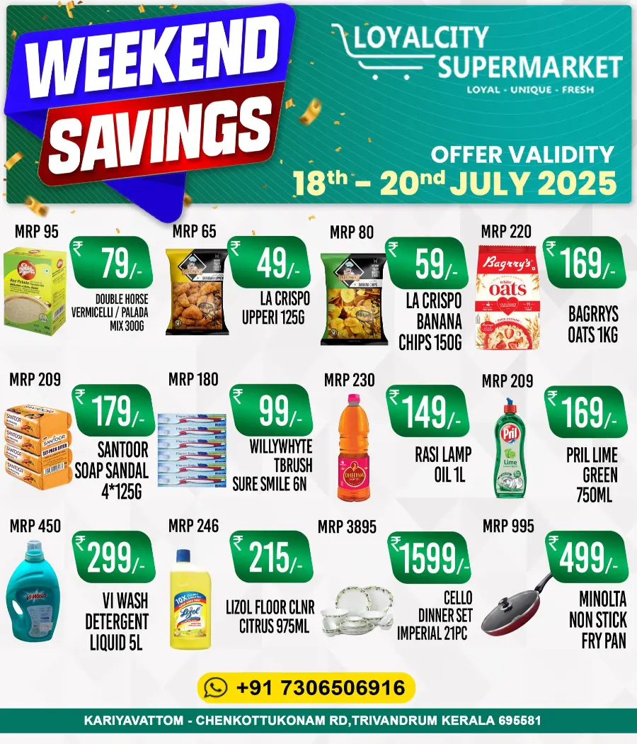 Weekend Savings In Loyalcity Supermarket Trivandrum