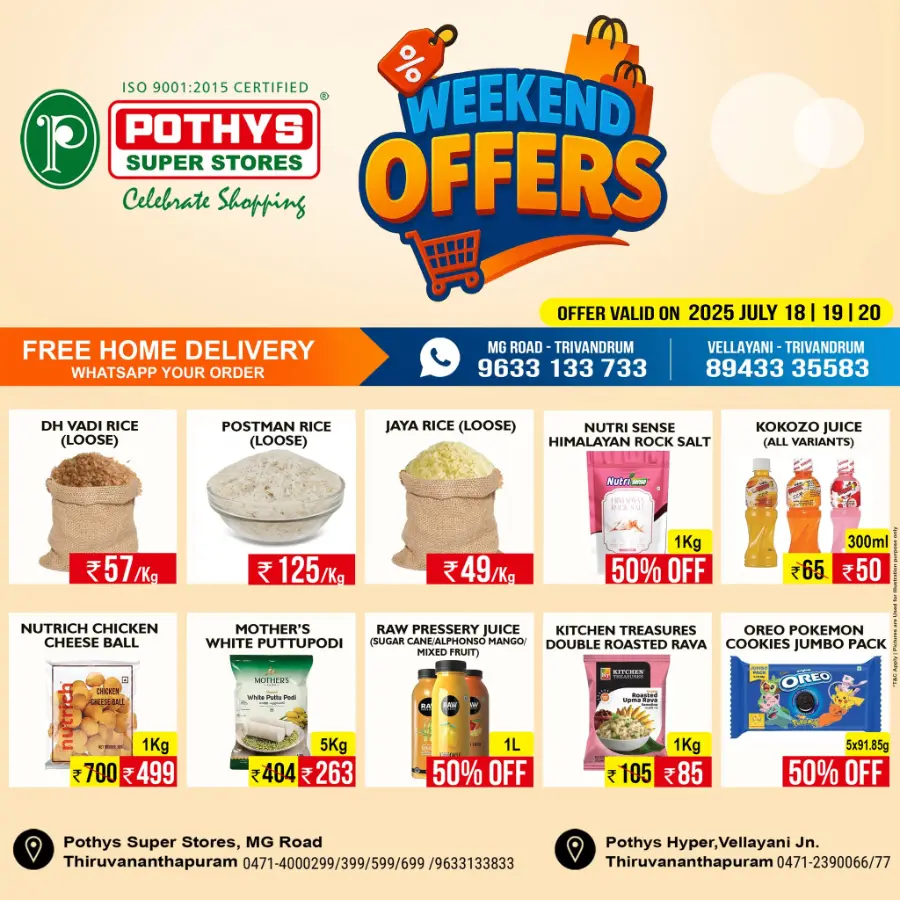 Weekend Offer In Pothys Superstores Trivandrum