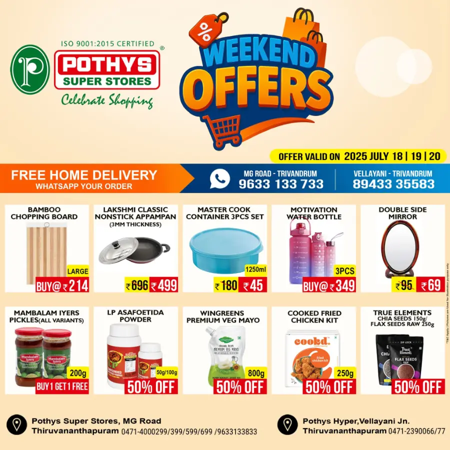 Weekend Offer In Pothys Superstores Trivandrum