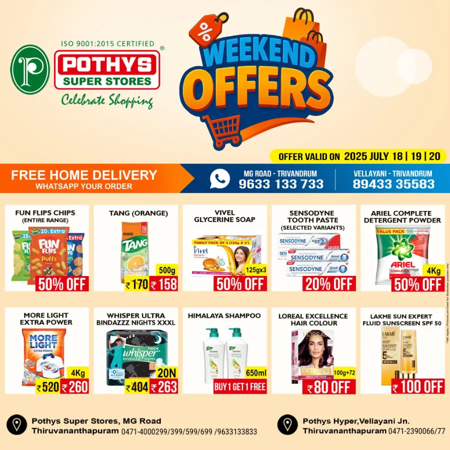 Weekend Offer In Pothys Superstores Trivandrum