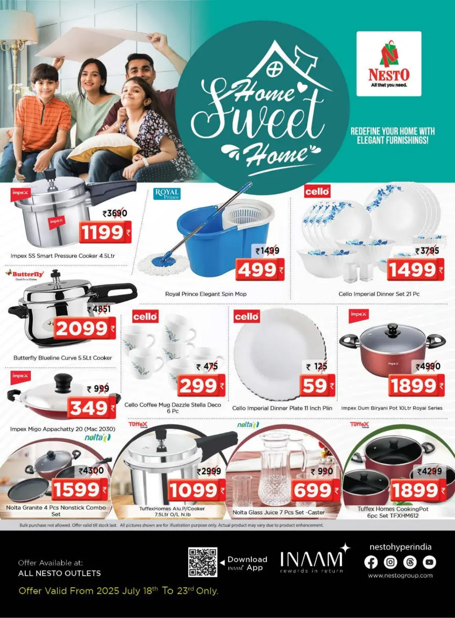 Home Sweet Home – Kitchen Appliances Up to 70% Off! In Nesto Hypermarket Wayanad