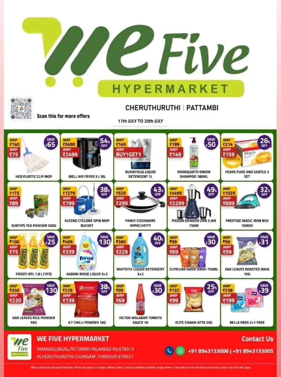Weekly Best Offers – Shop Now! In We Five Hypermarket Palakkad