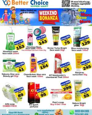 Saturday offer In Better Choice Malappuram