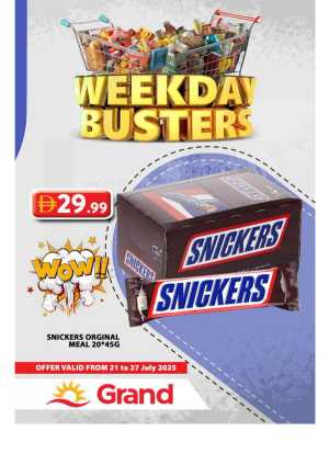 Weekday Busters In Grand Hypermarket Dubai,Sharjah / Ajman