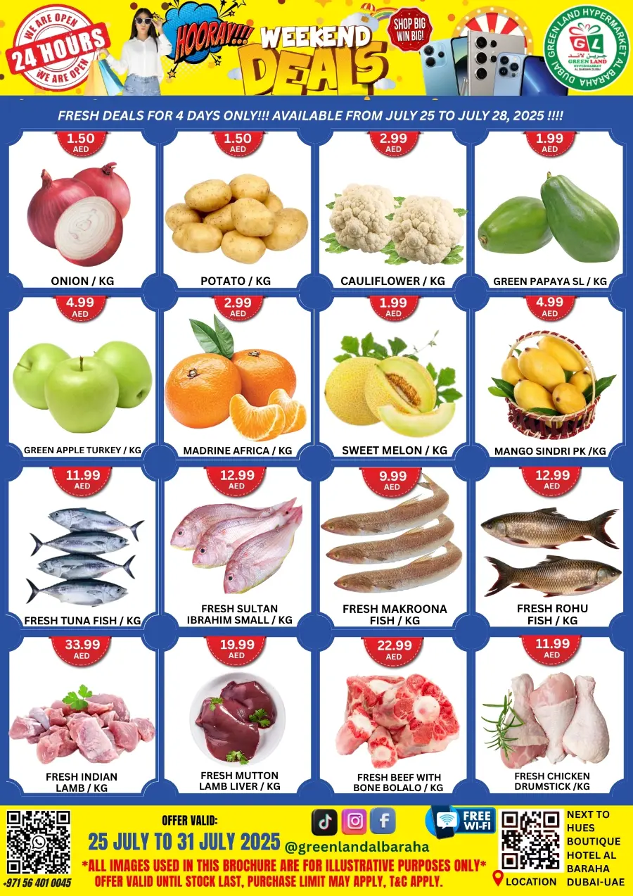 Weekend deals In Green Land Hypermarket Dubai