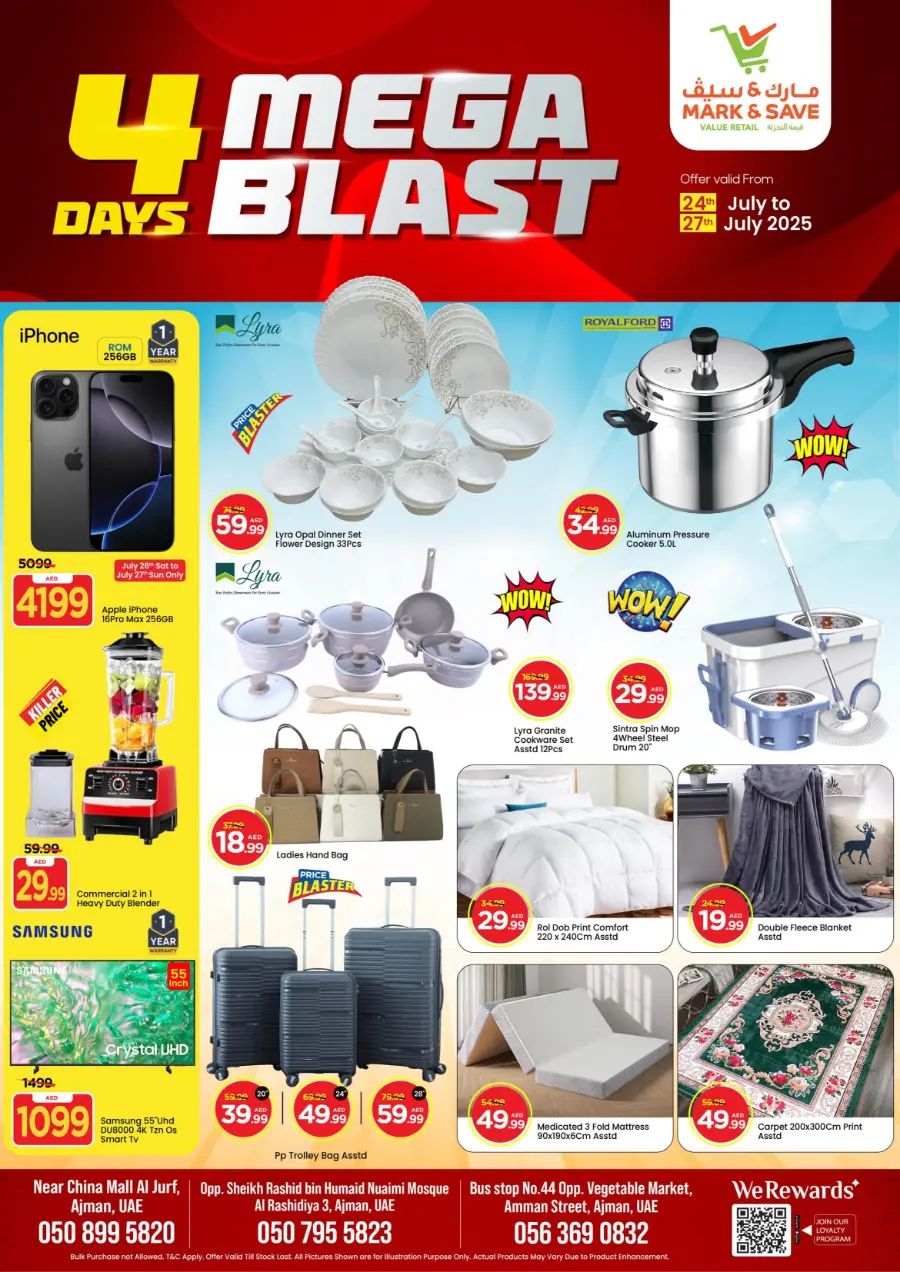 4 Days mega blast In Mark & Save Sharjah / Ajman