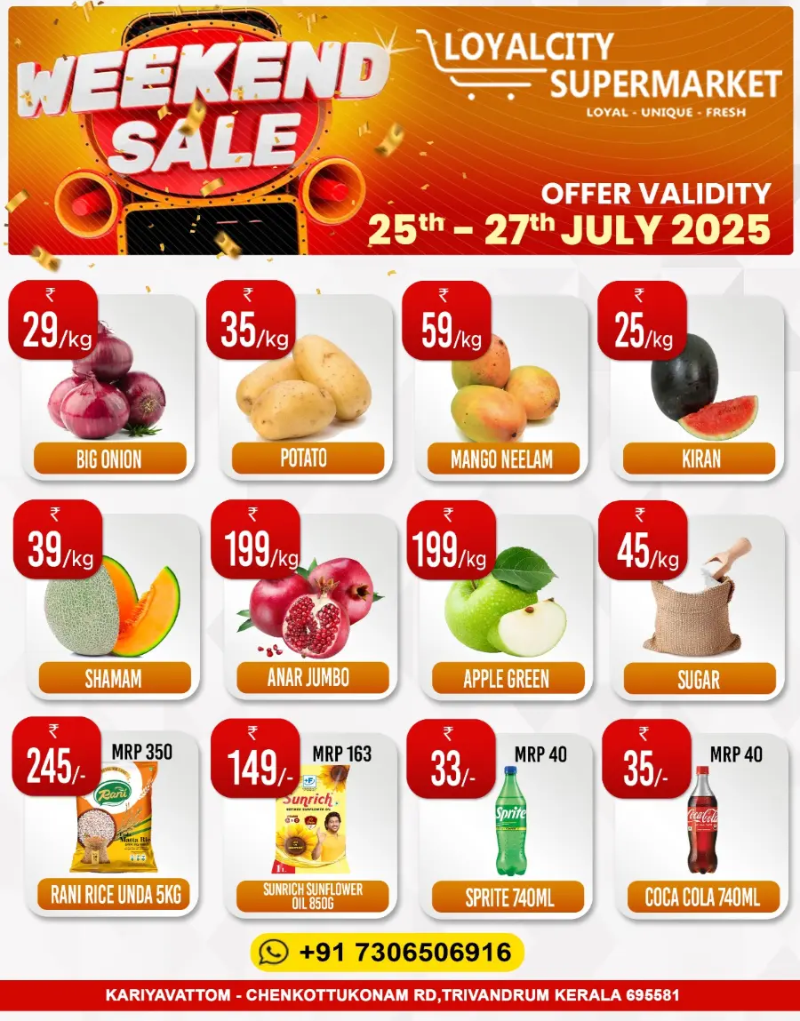 Weekend sale In Loyalcity Supermarket Trivandrum