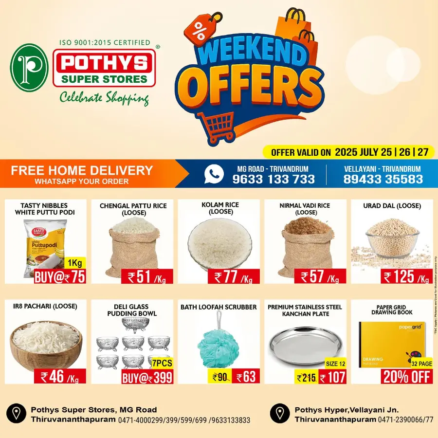 Weekend offer In Pothys Superstores Trivandrum