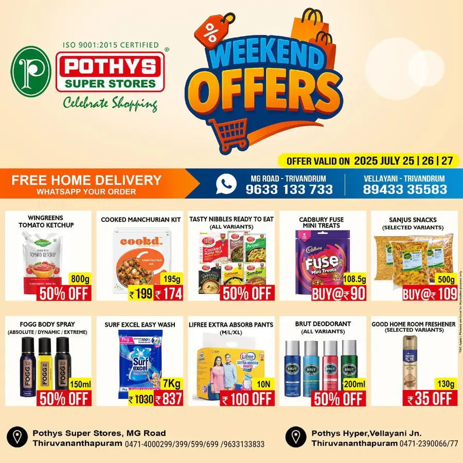 Weekend offer In Pothys Superstores Trivandrum