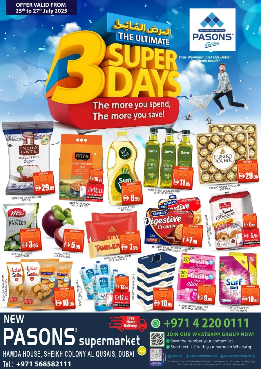 3 Super days In Pasons Dubai