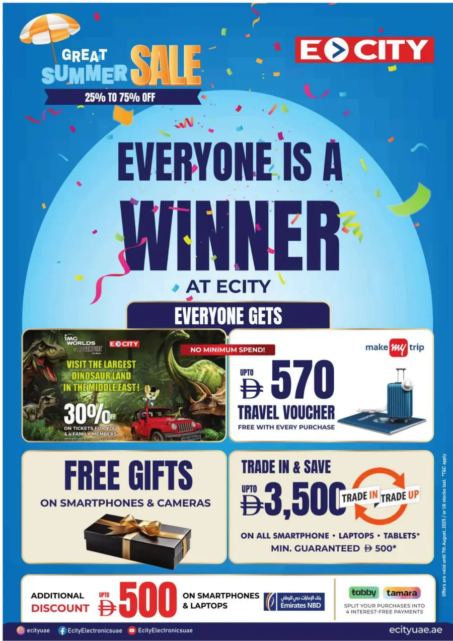 Great Summer Sale – Save 25–75% Now! In Ecity Electronics Sharjah / Ajman