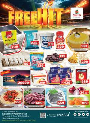 Free hit In Nesto Hypermarket Malappuram,Thrissur