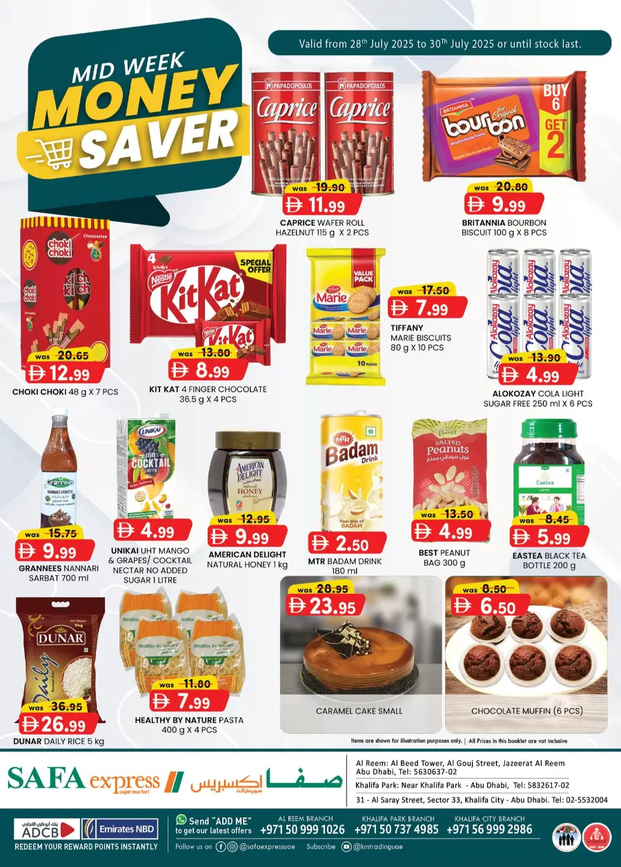 Mid Week Money Saver In SAFA Express Supermarket Abu Dhabi