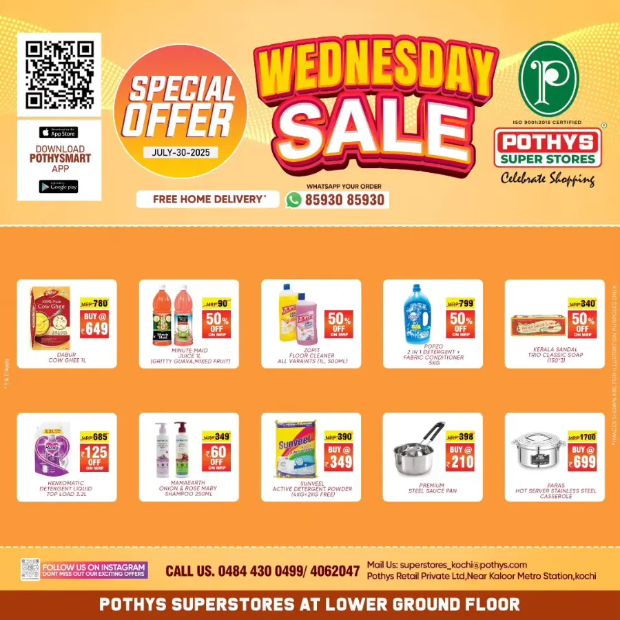 Wednesday Deals In Pothys Superstores Ernakulam