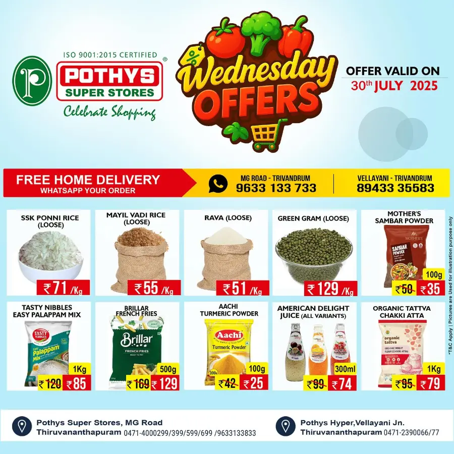 Wednesday Offer In Pothys Superstores Trivandrum