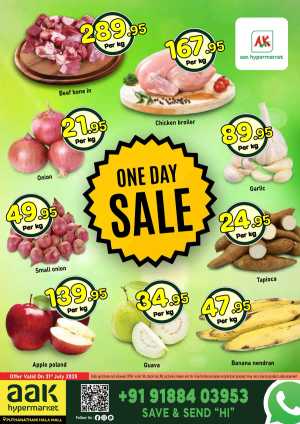 One Day Sale In AAK Hypermarket Malappuram