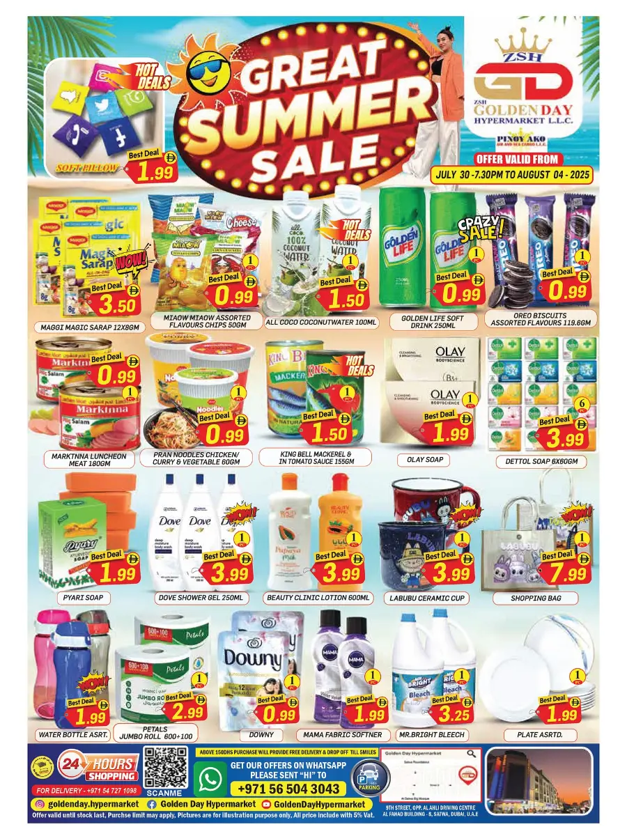 Great Summer Sale In ZSH Golden Day Hypermarket Dubai
