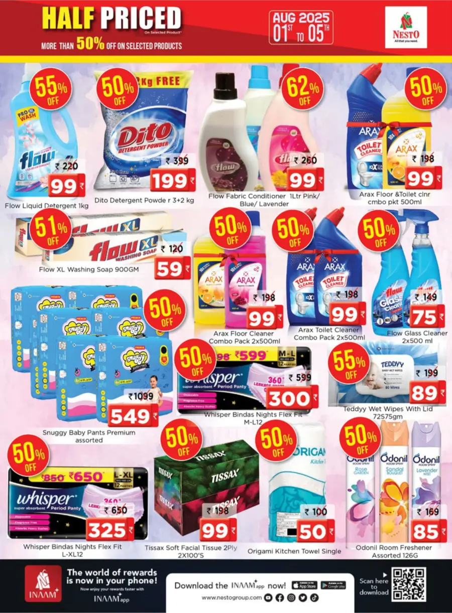 Half Priced Sale – Save Over 50% Now! In Nesto Hypermarket Calicut