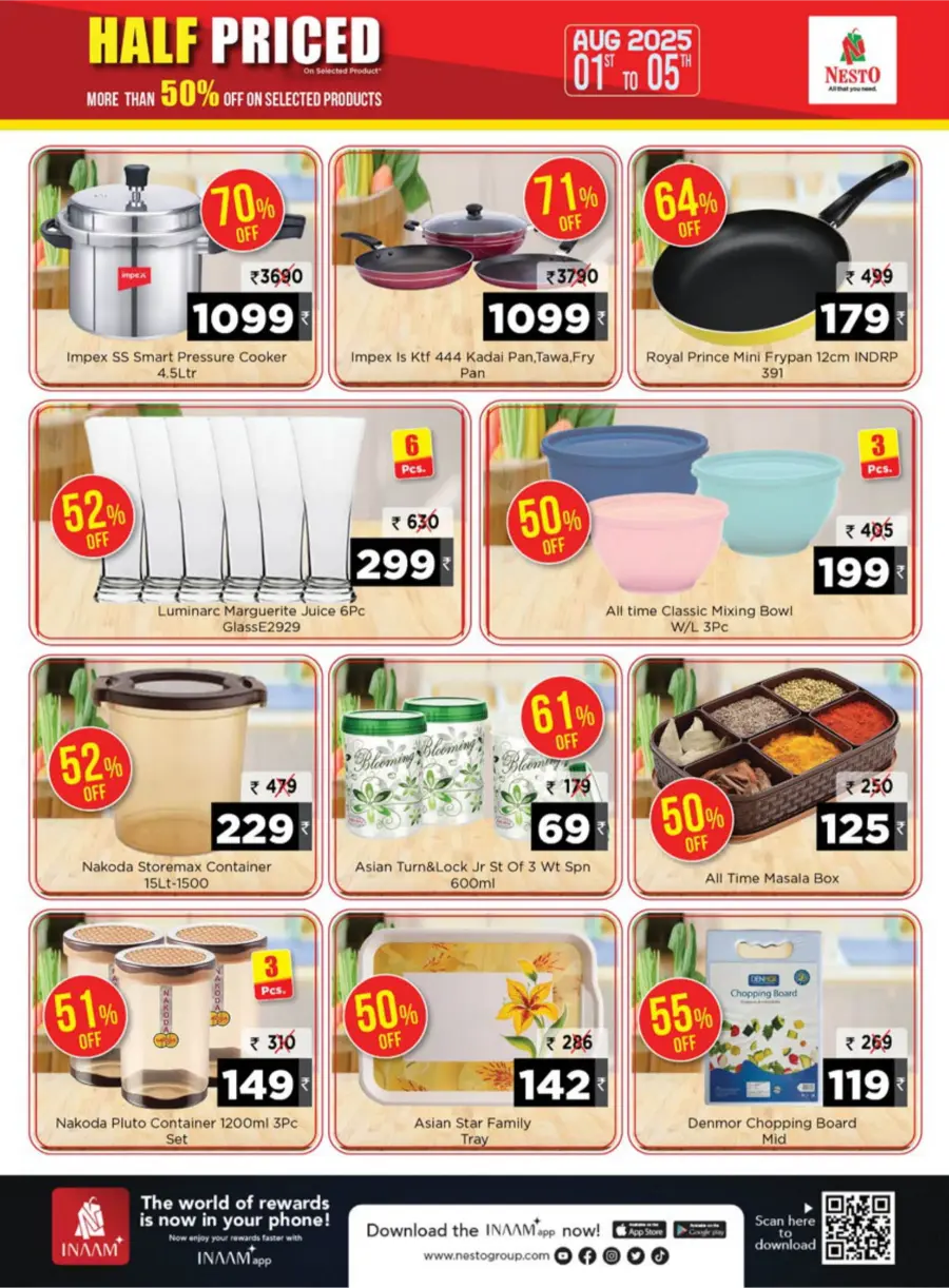 Half Priced Sale – Save Over 50% Now! In Nesto Hypermarket Calicut