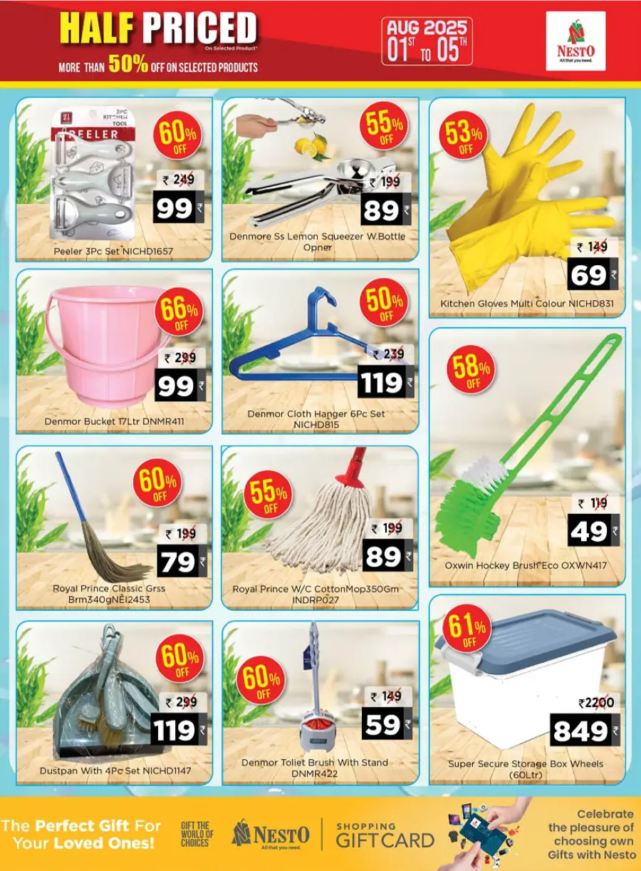 Half Priced Sale – Save Over 50% Now! In Nesto Hypermarket Calicut