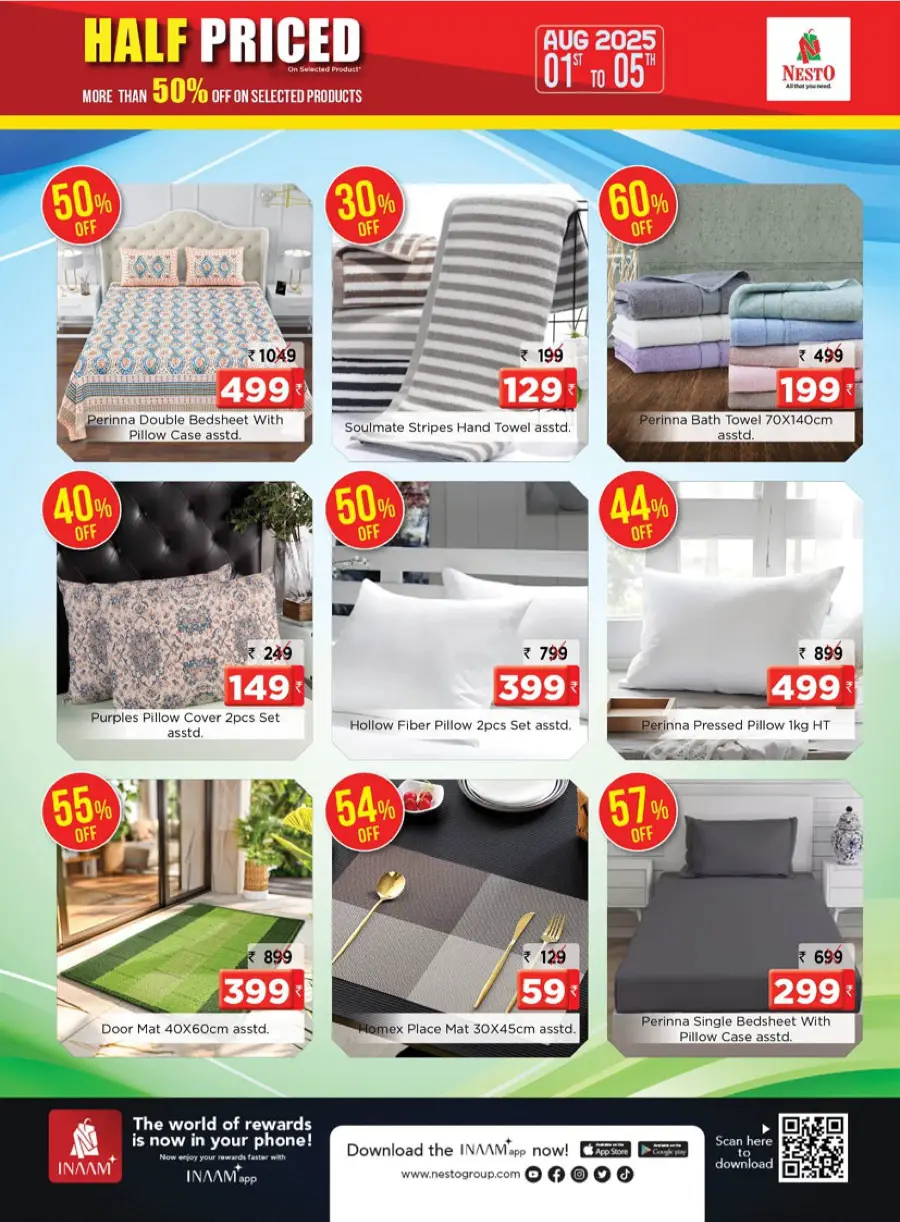 Half Priced Sale – Save Over 50% Now! In Nesto Hypermarket Calicut