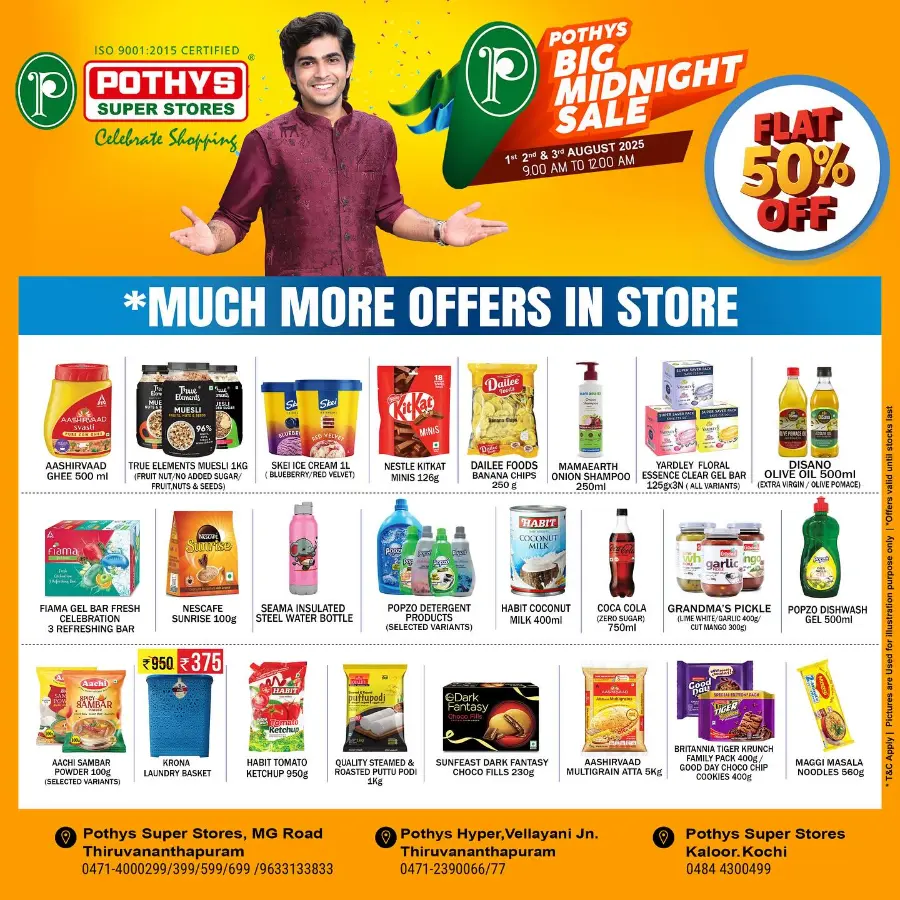 Big Midnight Sale – Up to 50% OFF! In Pothys Superstores undefined