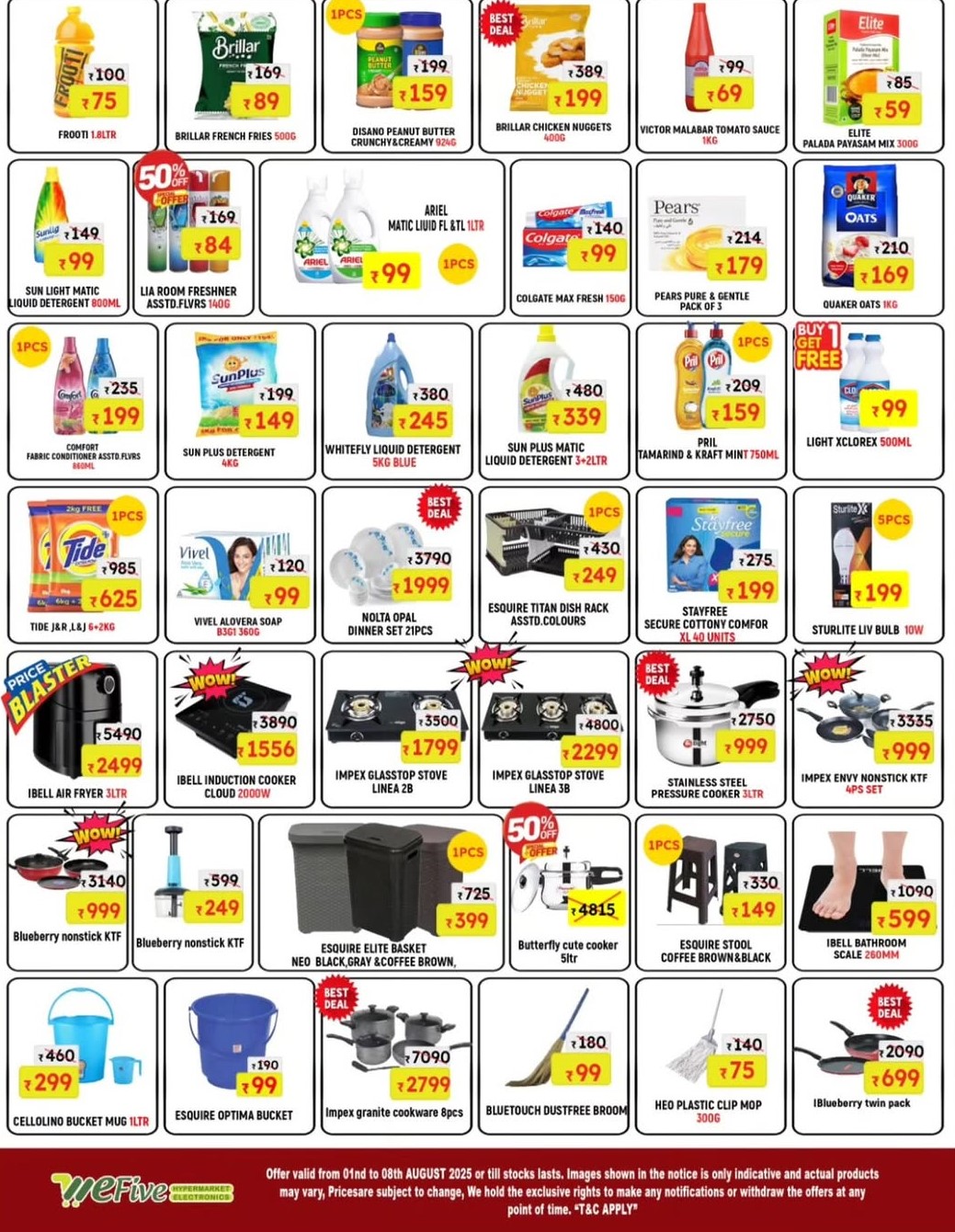 August Super Sale – Save Up to 50%! In We Five Hypermarket Palakkad