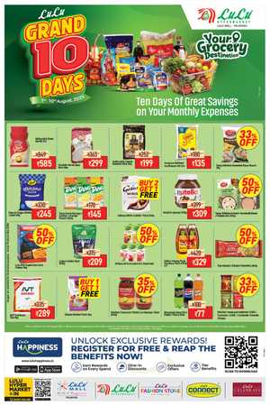 Grand 10-Day Sale – Up to 60% OFF! In Lulu Hypermarket Palakkad