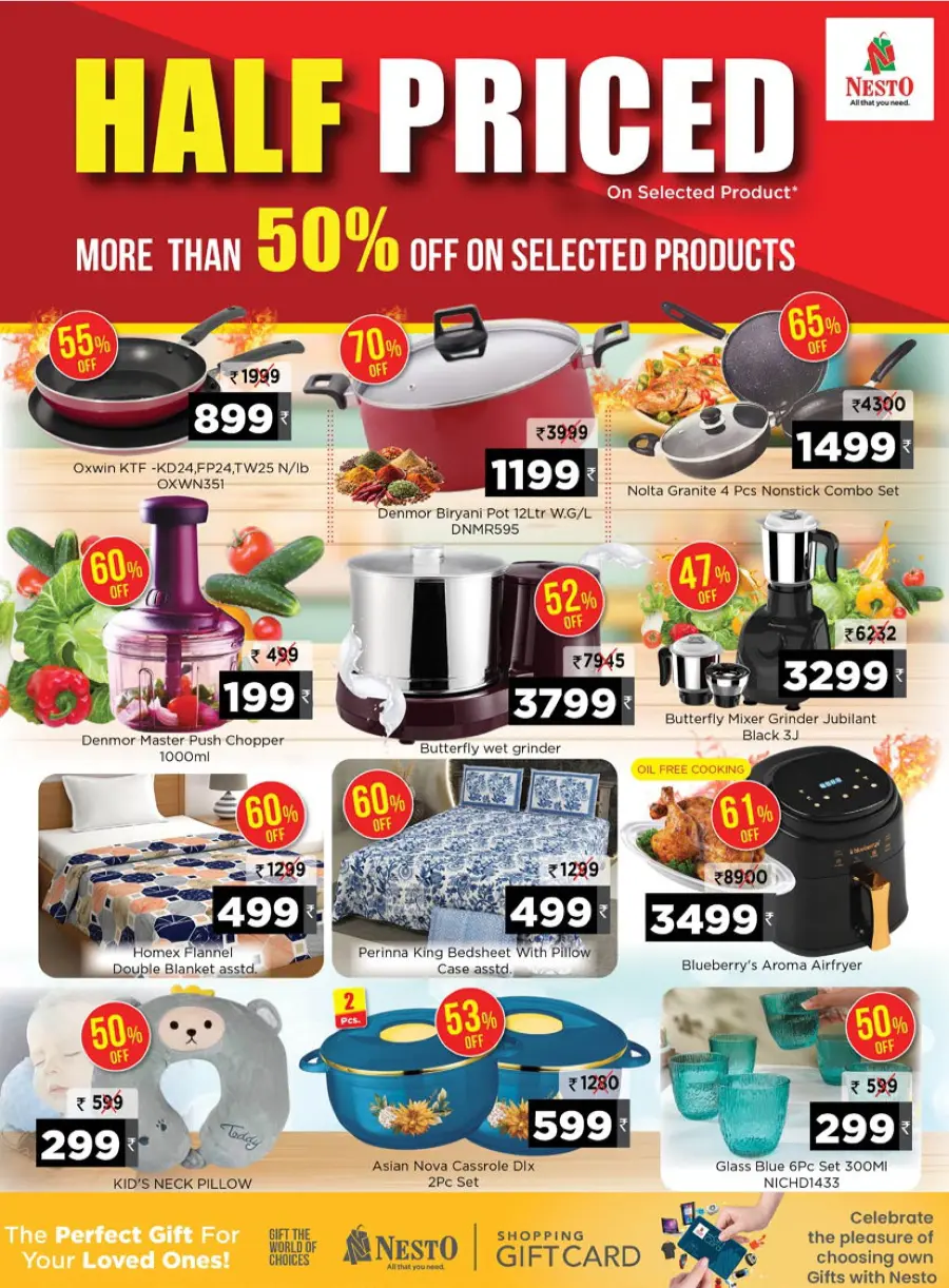 Half Priced – Save Over 50% Now! In Nesto Hypermarket Calicut