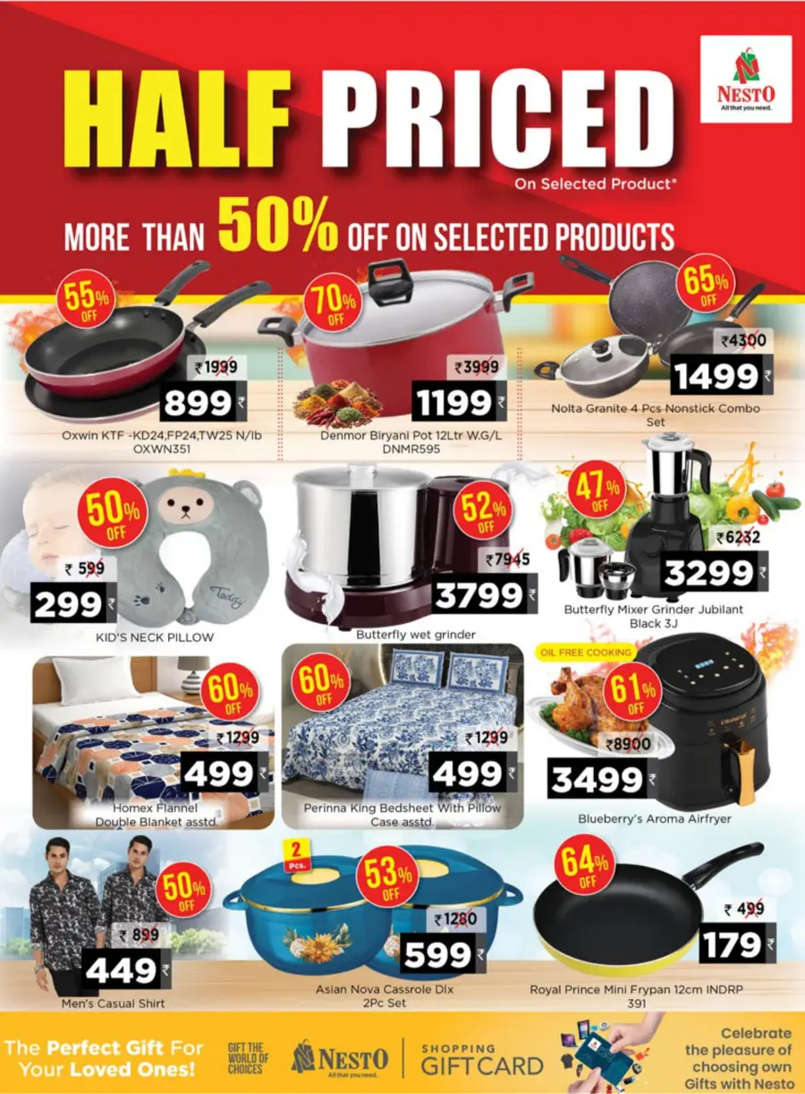 Half Priced Offers – Save Over 50% Now! In Nesto Hypermarket Wayanad