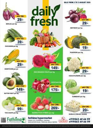 Fresh Deals In Fathima Hypermarket Thrissur