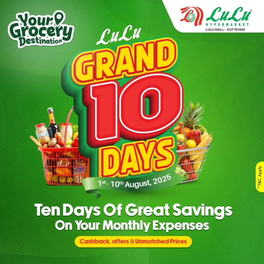 Grand 10-Day Sale – Up to 50% OFF! In Lulu Hypermarket Kottayam