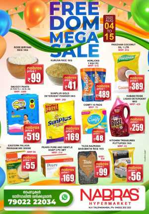Free dom mega sale In Nabras Hypermarket Kannur