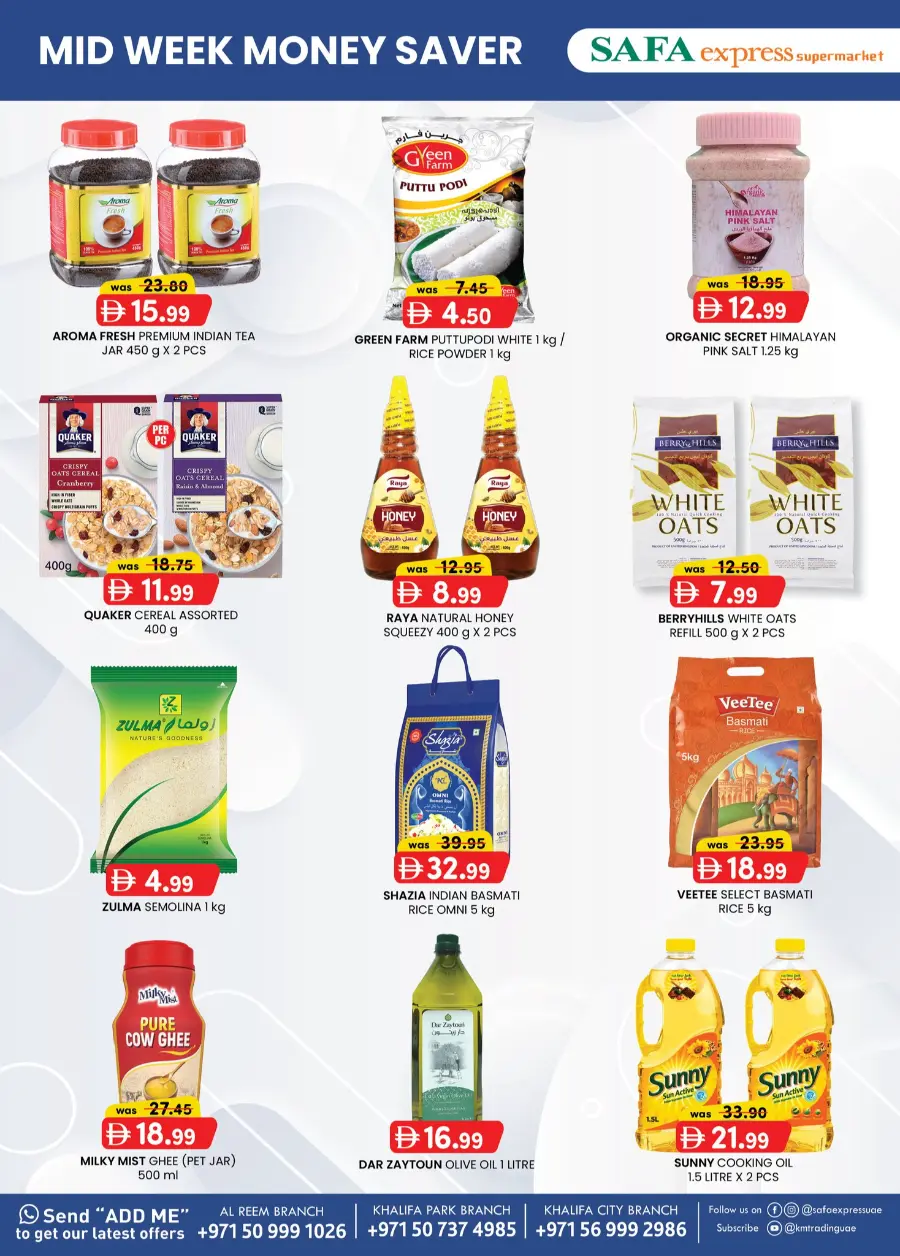 Mid Week Money Saver In SAFA Express Supermarket Abu Dhabi