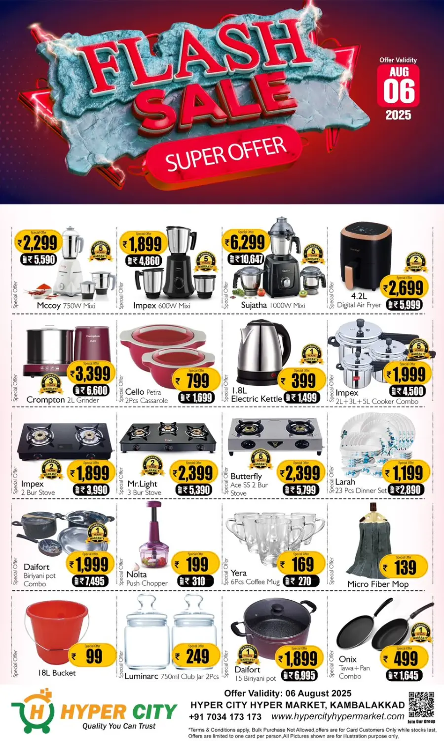 Flash Sale In Hyper City Hypermarket Wayanad