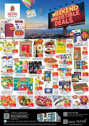 Weekend irresistable deals In Nesto Hypermarket Sharjah / Ajman