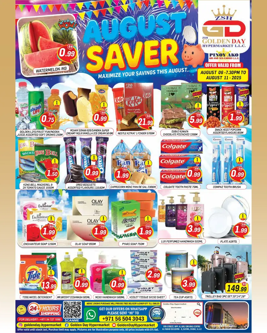 August Saver In ZSH Golden Day Hypermarket Dubai