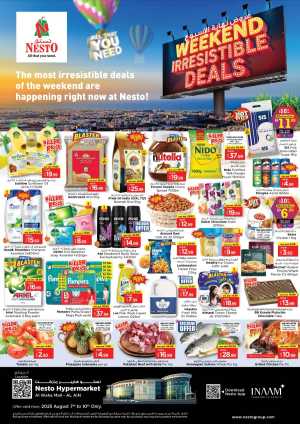Save Up to 50% on Weekend Irresistible Deals In Nesto Hypermarket Al Ain