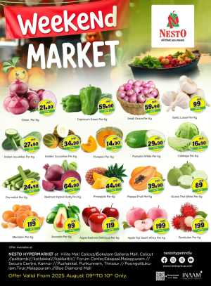 Weekend market In Nesto Hypermarket Calicut,Malappuram,Kannur,Thrissur,Palakkad