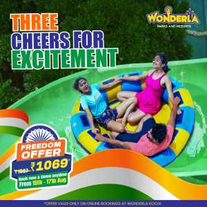 Freedom Offers: Wonderla Fun from ₹1069 – Book Today! In Wonderla Ernakulam,Calicut,Malappuram,Kannur,Trivandrum,Kasaragod,Thrissur,Wayanad,Palakkad,Kollam,Idukki,Alappuzha,Kottayam,Pathanamthitta