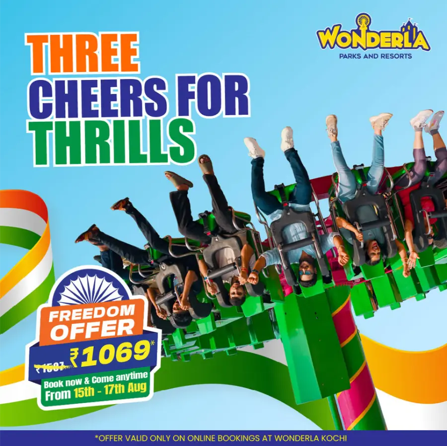 Freedom Offers: Wonderla Fun from ₹1069 – Book Today! In Wonderla undefined