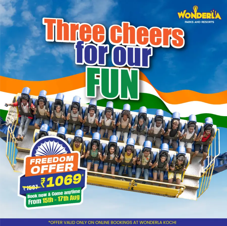 Freedom Offers: Wonderla Fun from ₹1069 – Book Today! In Wonderla undefined