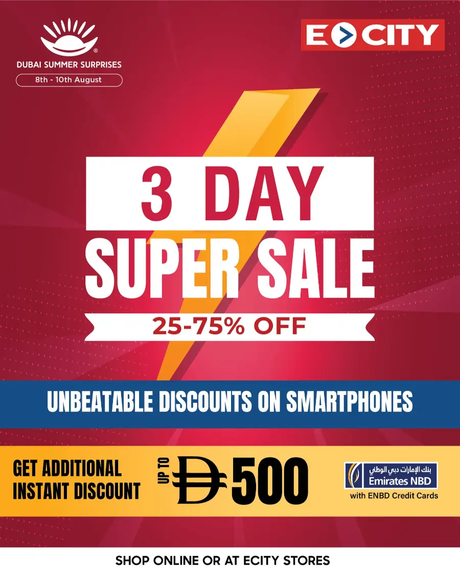 3-Day Super Deals on Smartphones, MacBooks & Tablets! In Ecity Electronics Sharjah / Ajman