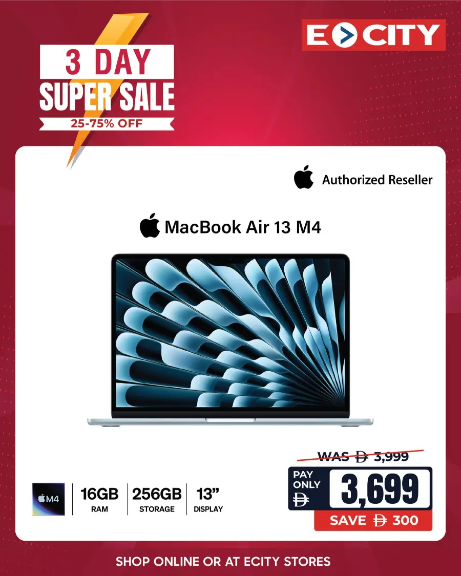 3-Day Super Deals on Smartphones, MacBooks & Tablets! In Ecity Electronics Sharjah / Ajman