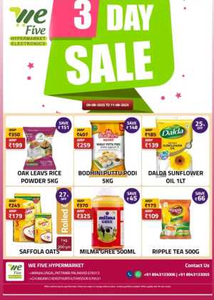 3 day sale In We Five Hypermarket Thrissur,Palakkad