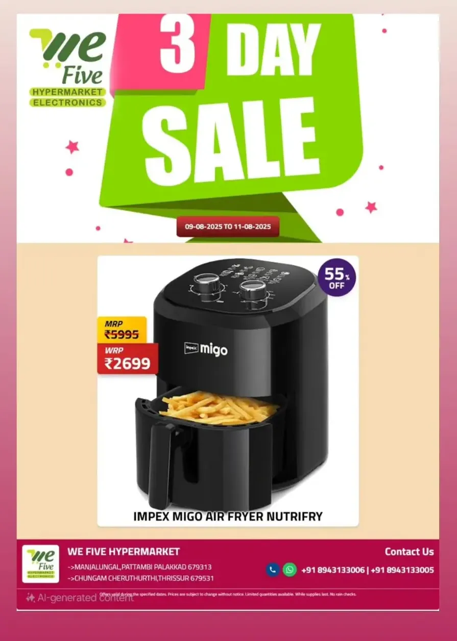 3 day sale In We Five Hypermarket undefined