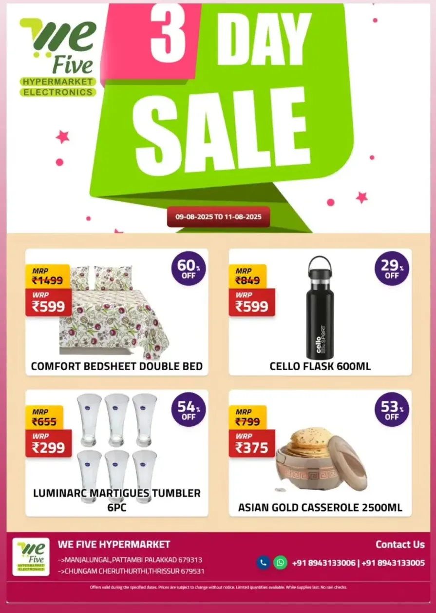 3 day sale In We Five Hypermarket undefined